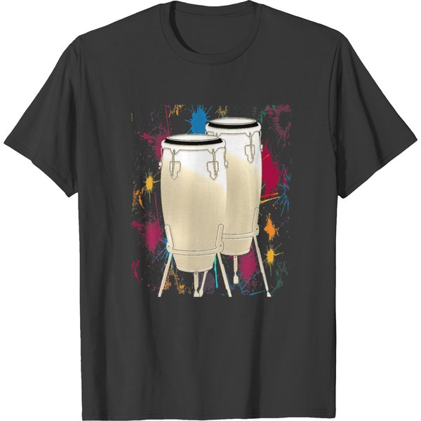 Conga Drum T Shirts Artistic Design Drummer Gift-image