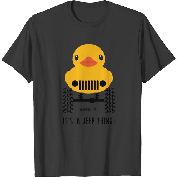 Jeep Cute Rubber Duck On Offroad Wheels Duckduck T Shirts-image