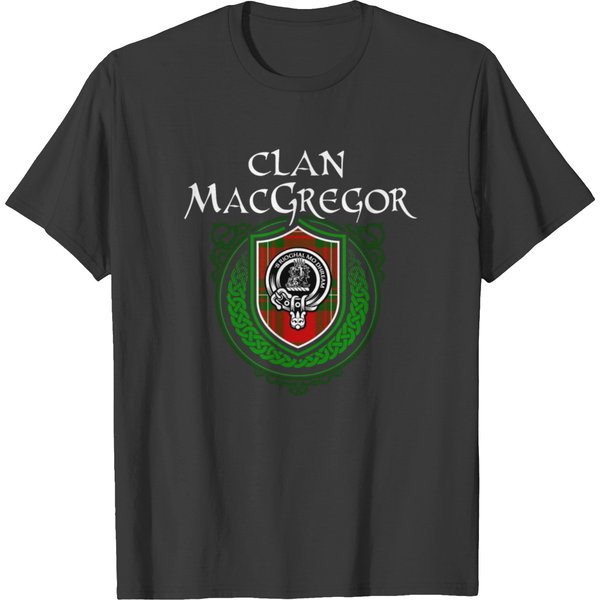 Clan Macgregor Scottish Crest Badge And Tartan T Shirts-image