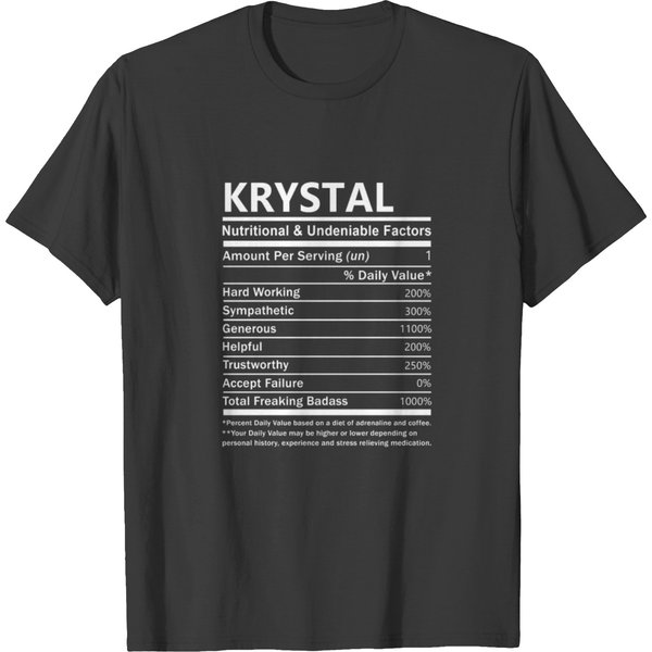 Krystal Name T Shirts - Krystal Nutritional And Und-image