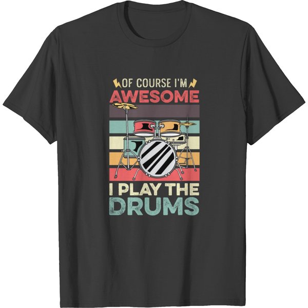 I Play Drums Musician Gift T Shirts-image
