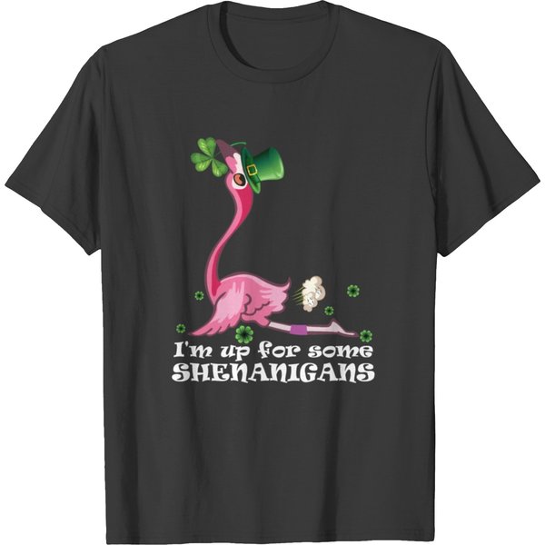 Flamingo Exhale I'm Up For Some Shenanigans T Shirts-image