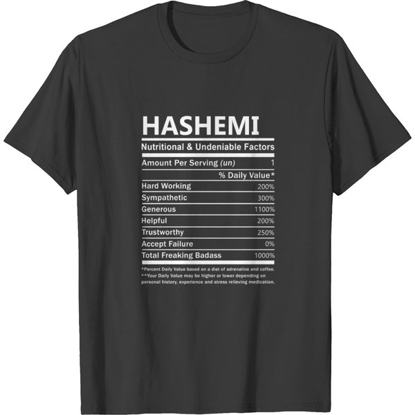 Hashemi Name T Shirts - Hashemi Nutritional And Und-image