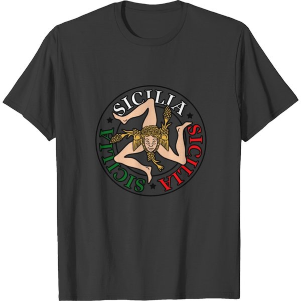 Sicilia Flag Sicily Palermo Italy T Shirts-image