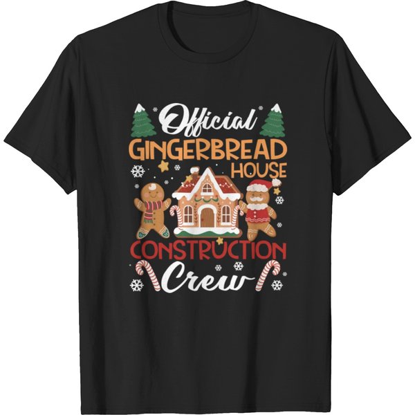 Gingerbread House Construction Crew T Shirts-image