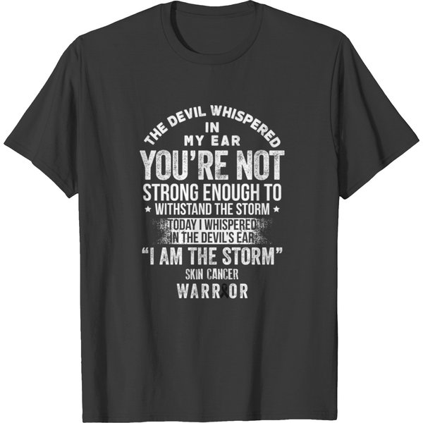 Devil- Skin Cancer Awareness Ribbon T Shirts-image