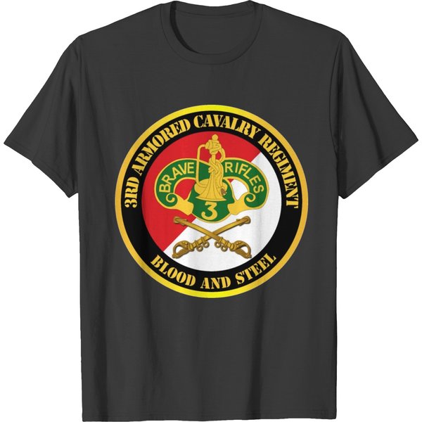 3Rd Armored Cavalry Regiment Blood And Steel T Shirts-image