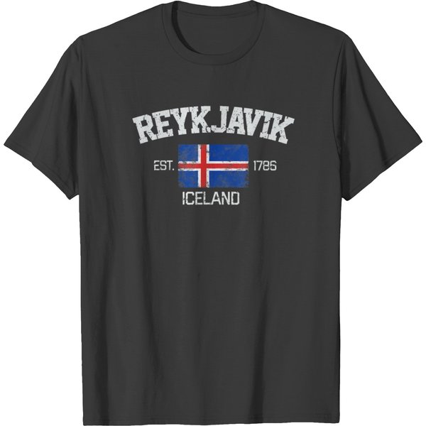 Vintage Reykjavik Iceland Souvenir Gift T Shirts-image