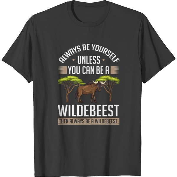 Blue Wildebeest Gift Gnu Animal Antelope Blue T Shirts-image