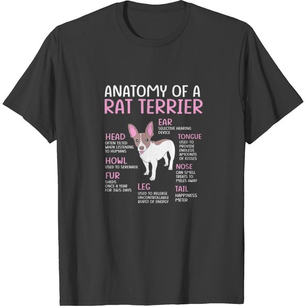 Anatomy Of A Dog Funny Rat Terrier T Shirts-image