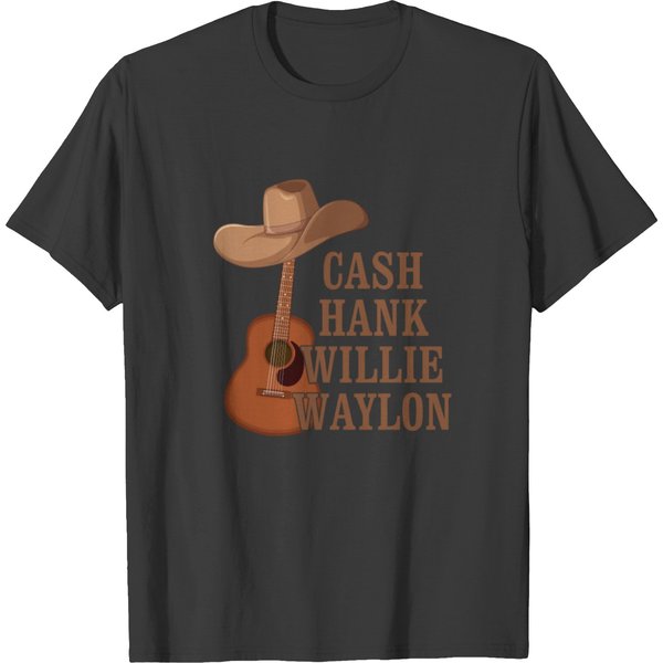 Cash Hank Willie Waylon T Shirts-image