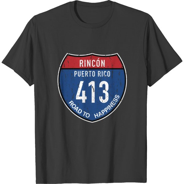 Rincon Puerto Rico Road To Happiness T Shirts-image