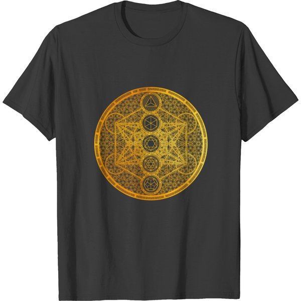 Metatron Cube Plato Solids Sacred Geometry T Shirts-image