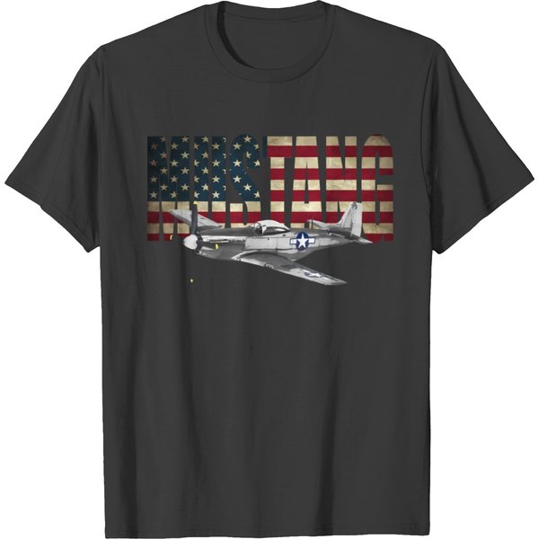 P-51 Mustang Airplane T Shirts-image