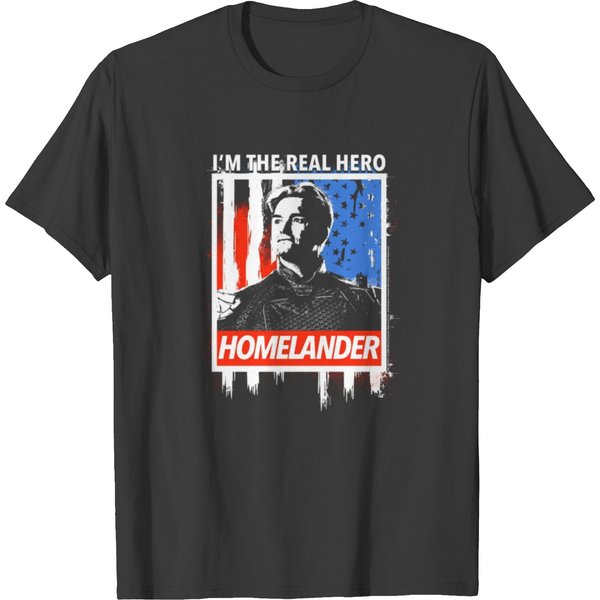 The Homelander I'm The Real Hero American Flag T Shirts-image