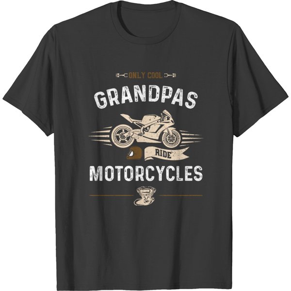 Only Cool Grandpas Ride Motorcycles T Shirts-image