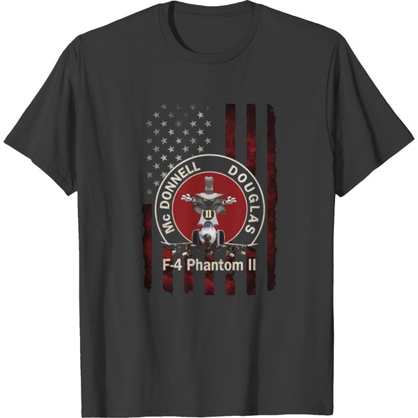 F 4 Phantom Ii On Us Flag T Shirts-image