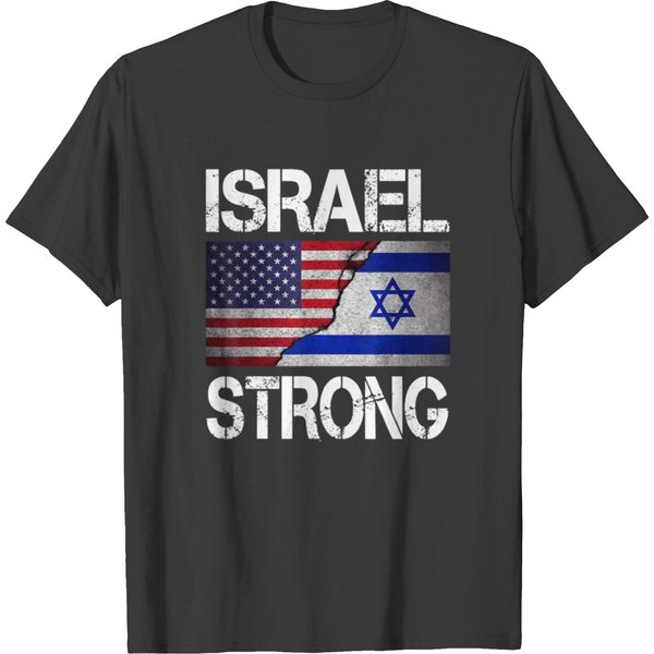 Israel Strong, Pray For Israel, Us Israel Flag T Shirts-image