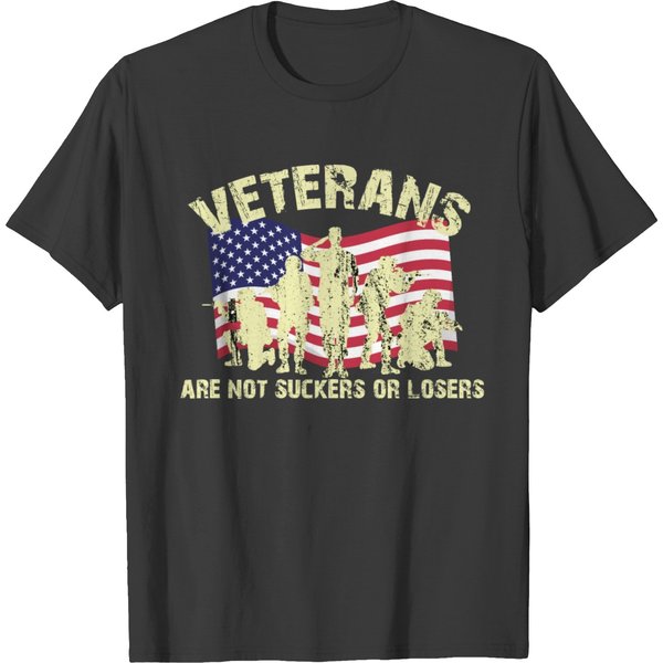 Veterans, Suckers, Losers, Veteran, Day, T Shirts,-image