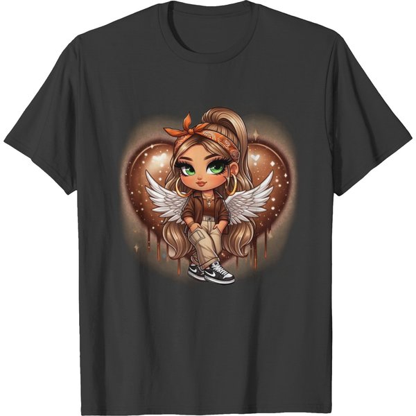 Chicana Latina Girl Style Design Graphic T Shirts-image