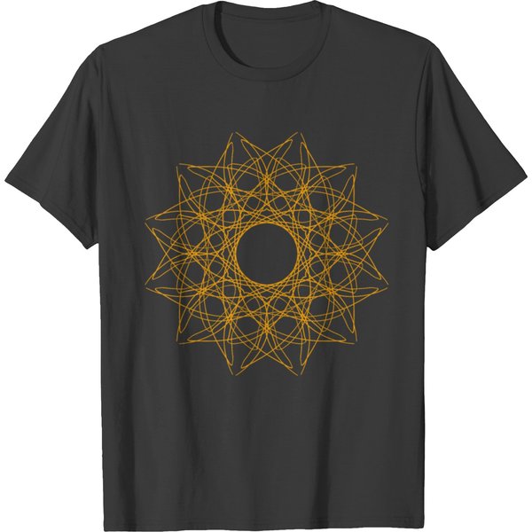 Golden Spirograph Mandala Of Recovery T Shirts-image