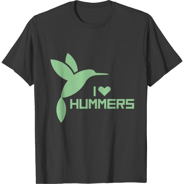 I Love Hummers Hummingbird Heart T Shirts-image
