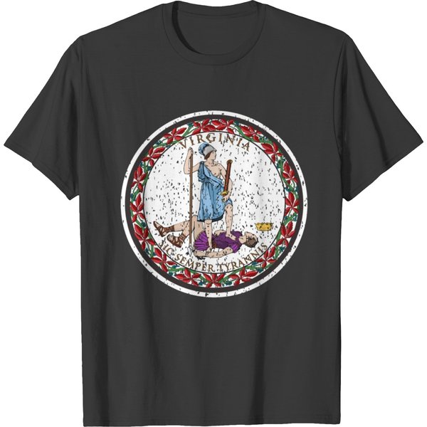 Virginia State Seal, The State Flag Of Virginia T Shirts-image