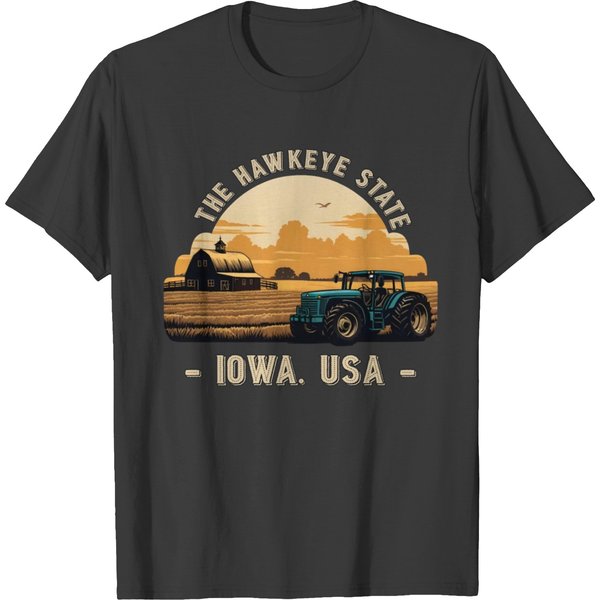 Iowa The Hawkeye State T Shirts-image