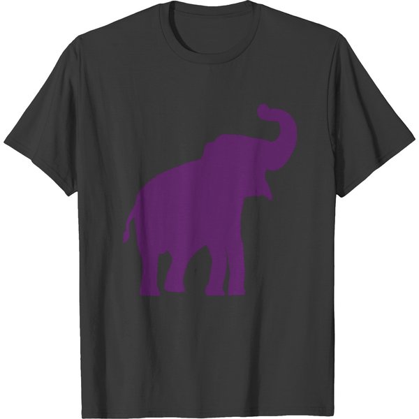 Purple Elephant Design T Shirts-image