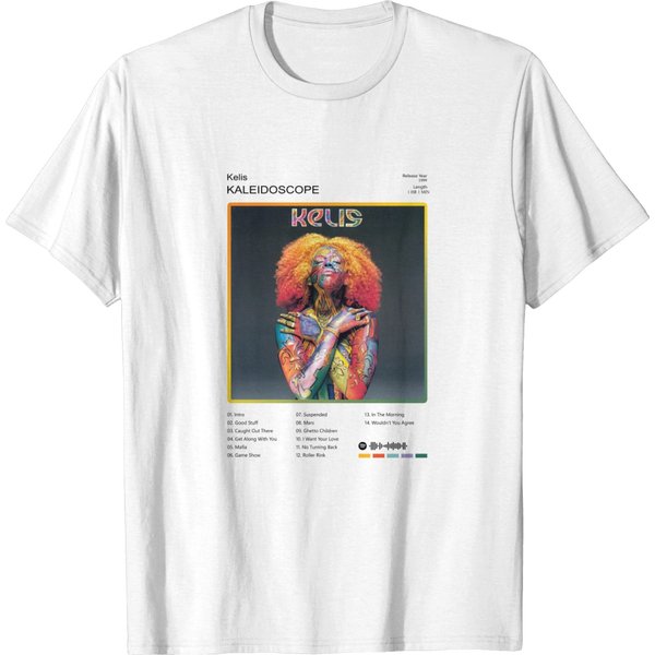 289 Kelis - Kaleidoscope Tracklist Album T-Shirt T-Shirts-image