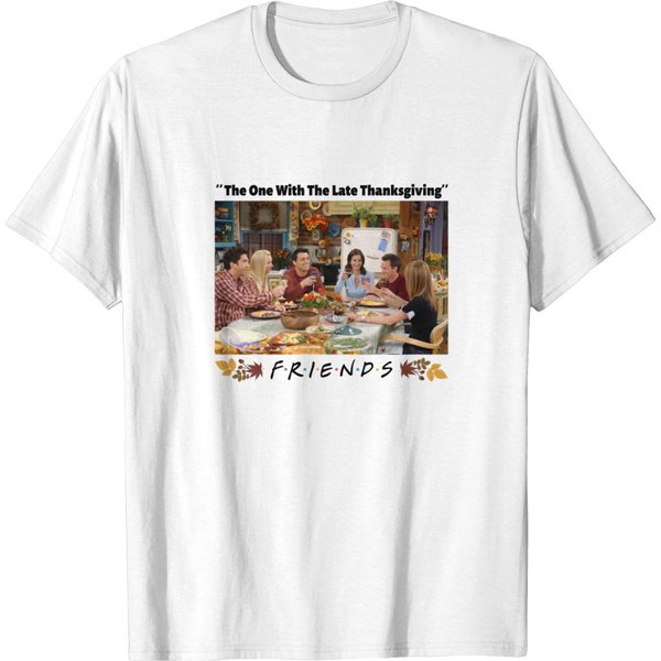 The One With The Late Thanksgiving Shirt, Joey Friends Shirt, Chandler Bing Shirt, Ross Geller Shirt-image