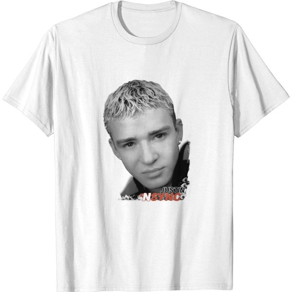 Nsync Justin Timberlake Short Sleeve White T-Shirt-image