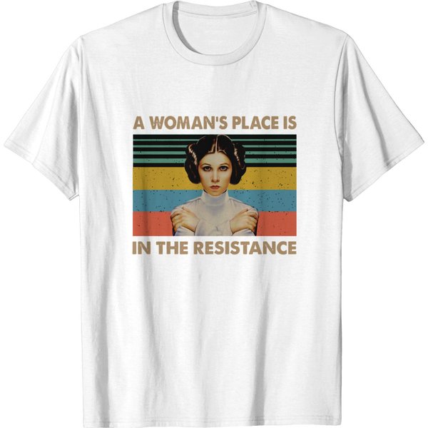 Vintage Princess Leia A Woman’S Place Is In The Resistance T-Shirt-image