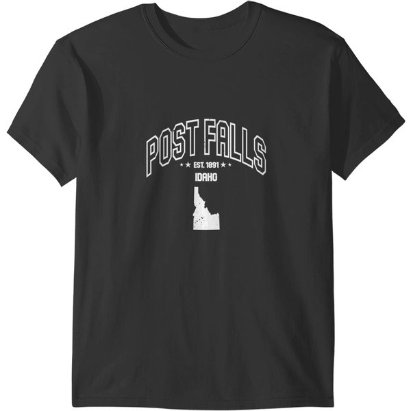 Vintage Throwback Athletic Post Falls Idaho Id Pullover T-Shirts-image