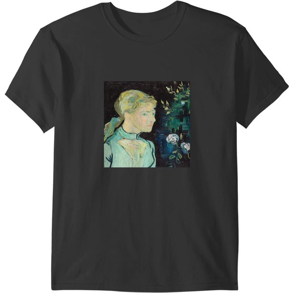 Vincent Van Gogh Portrait Adeline Ravoux 1890 Square Art Exhibition Print T-Shirts-image
