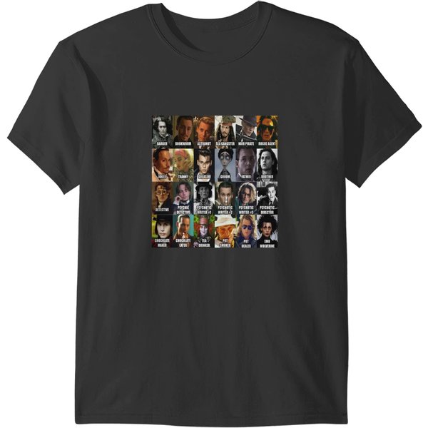 Johnny Depp V-Neck T-Shirts-image