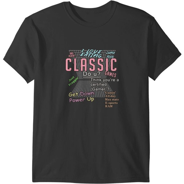 I Love Eating Junk Food And Playing Classic Games T-Shirts-image