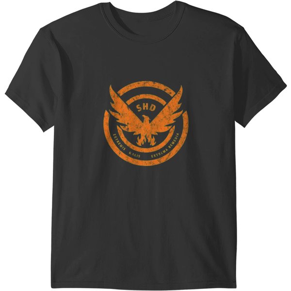 The Division Shd Logo Distressed Orange T-Shirts-image