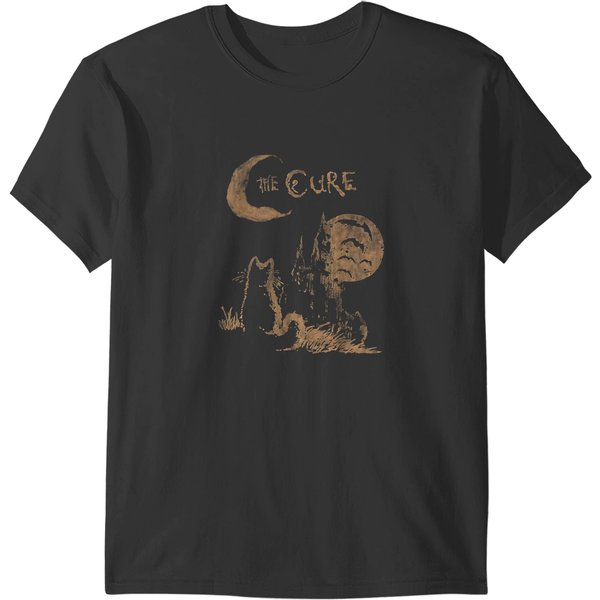 The Cure Cat Moon T-Shirt For Cat Owners-image