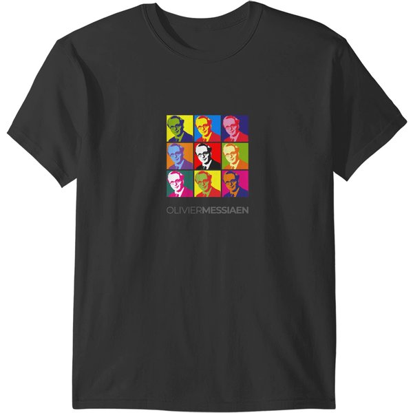 Olivier Messiaen Pop-Art Portrait T-Shirts-image