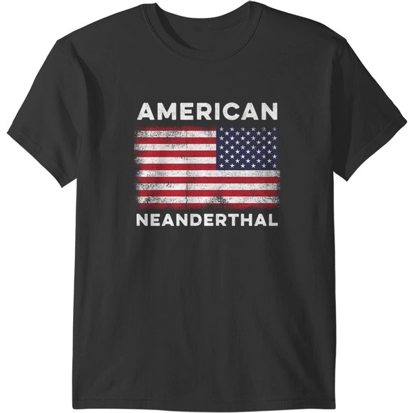 American Neanderthal Flag For Proud Neanderthals T-Shirts-image