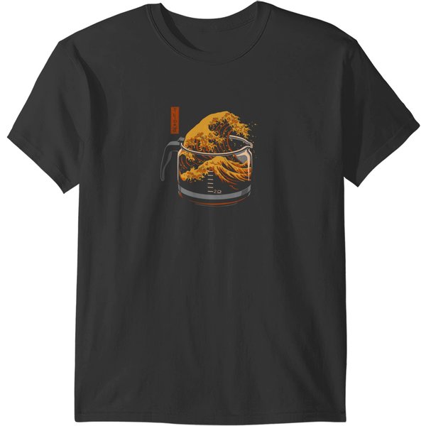 The Great Wave Of Coffee Canvas Print T-Shirts-image