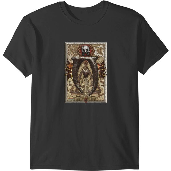Elder Scroll Oblivion Conjuration Stain Glass T-Shirts-image