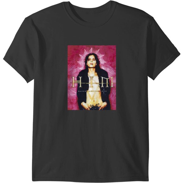 Him Band Tee Razorblade Romance Full T Heartagram Ville Valo T-Shirts-image
