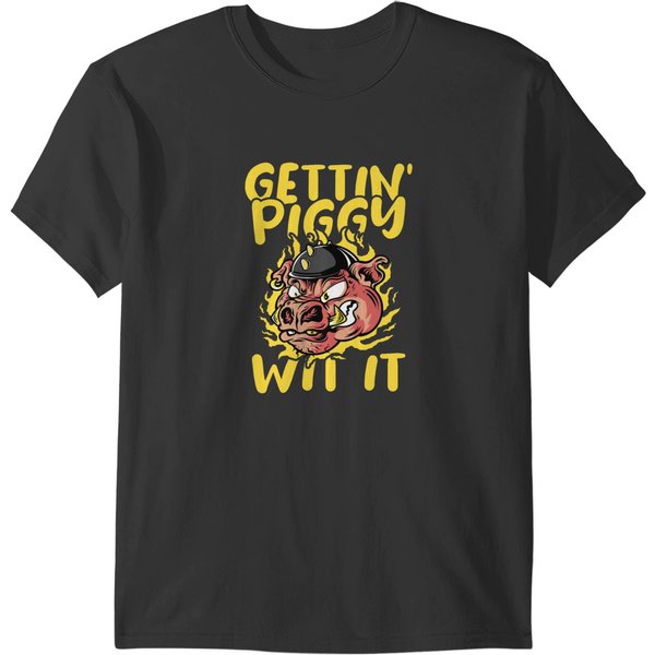 Pig Roast Barbecue Getting Piggy Wit It Bbq T-Shirts-image