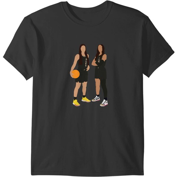 W- Las Vegas Kelsey Plum 10 A'ja Wilson T-Shirts-image