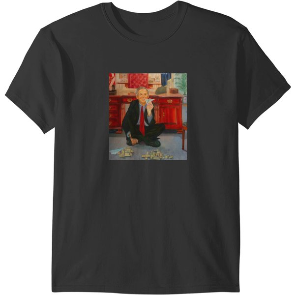 George W Bush Paper Airplanes Jenga T-Shirts-image