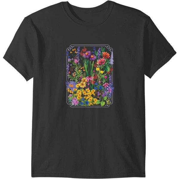 Colorful Texas Spring Flower Fields Floral Texas Wildflower T T-Shirts-image