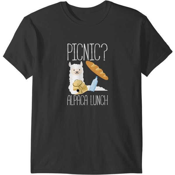 Alpaca Picnic Alpaca Lunch Saying Picnic Alpacas T-Shirts-image