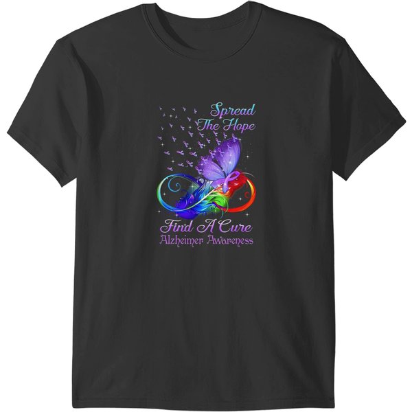 Alzheimer‘S Awareness Spread The Hope Alzheimer Butterfly T-Shirts-image